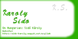 karoly sido business card